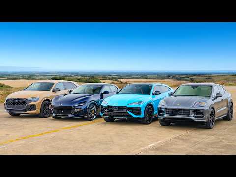 Видео: Кто победит в заезде: новый Urus SE vs Purosangue vs Cayenne Turbo vs RSQ8 Perf?