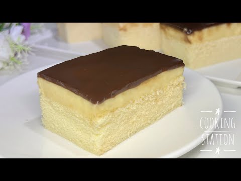 Видео: Влажный БОСТОНСКИЙ КРЕМОВЫЙ ТОРТ! Это тает во рту! Просто и очень вкусно!