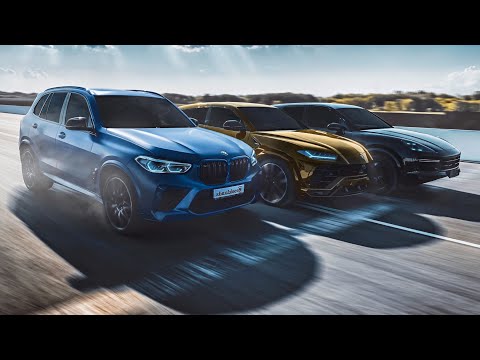 Видео: BMW X5M vs LAMBO URUS и Porsche! РАЗБИЛИ КАМЕРУ. DRAG RACE! Lamborghini. Cayenne turbo. Тест. GLE 63
