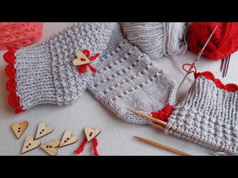 Видео: Носочки "Люблю!"❤ / обвязка крючком/ #носкиспицами