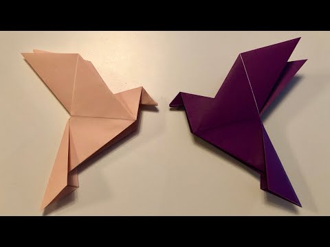 Видео: Origami Taube falten mit Papier - Vogel basteln - DIY Paper Bird - оригами