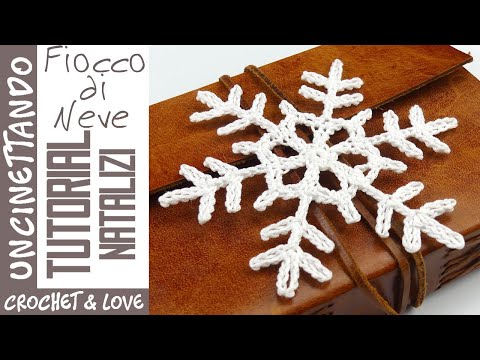 Видео: Как сделать снежинку крючком (субтитры на английском и испанском языках)