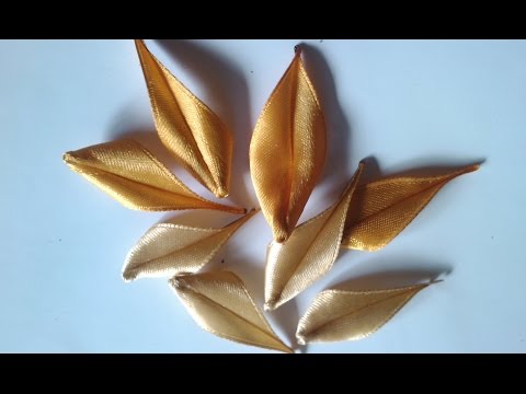 Видео: Простой острый осенний листик Канзаши