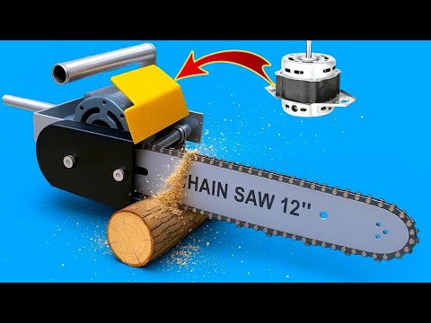 Видео: Невероятно! Мощная бензопила из мотора от старой стиральной машины | DIY станок