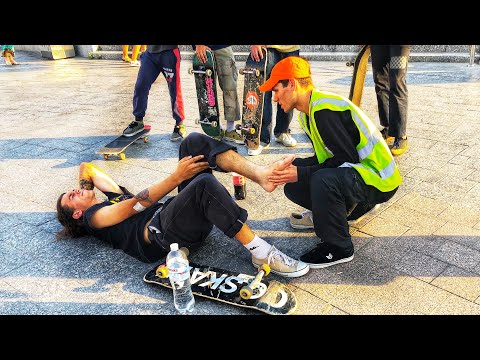 Видео: РУСЛАН СЛОМАЛ НОГУ НА СКЕЙТЕ