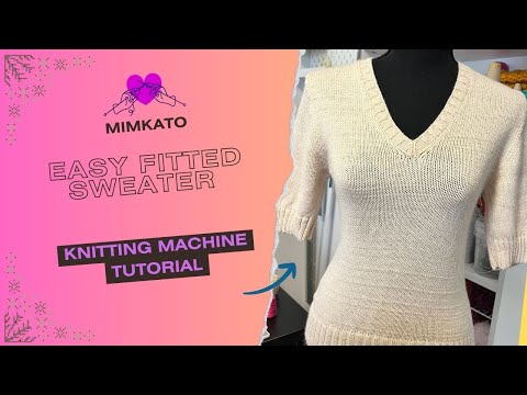 Видео: Fitted V-Neck Sweater - Knitting Machine Tutorial | Приталенный свитер с V-образным вырезом 🧶