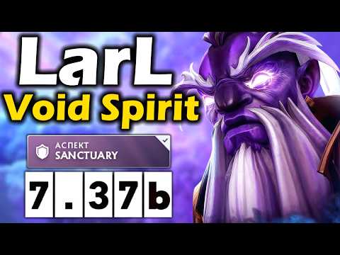 Видео: Ларл на Войд Спирите, Показал Прокаст Безумца! - Larl Void Spirit 7.37 ДОТА 2