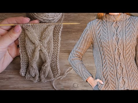Видео: Коса - бабочка спицами 🦋 Cable - butterfly knitting pattern