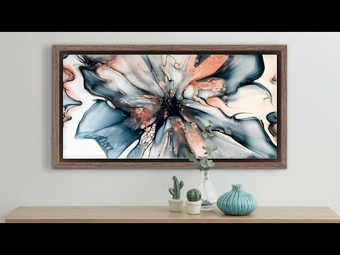 Видео: 77. Драматический металлический оттенок в серии «Тройное цветение»: заливка акриловой краской