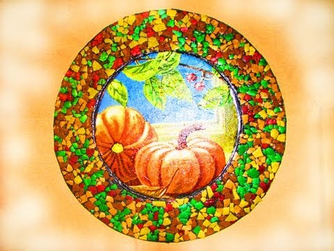 Видео: ═► Мозаика из яичной скорлупы + декупаж / Mosaic made of egg shell decoupage