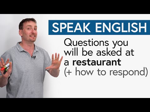 Видео: Вопросы, которые вам могут задать в ресторане (+ как отвечать)