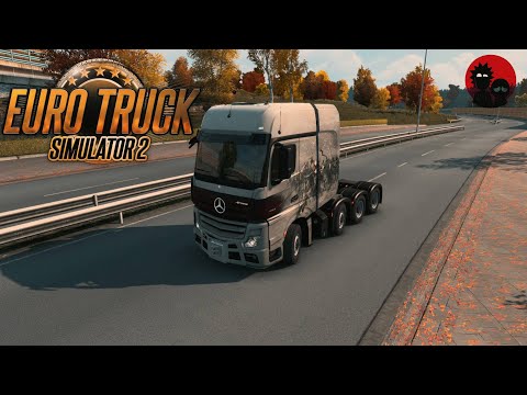 Видео: Mercedes-Benz New Actros GS перевозка огромных шин ETS 2 (осенний Euro Truck Simulator 2)