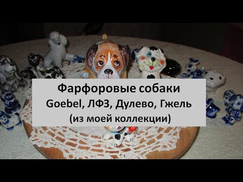 Видео: #35. Фарфоровые собаки Goebel, ЛФЗ, Дулево, Гжель (из моей коллекции)