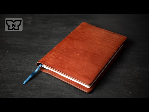 Видео: Обложка из кожи на ежедневник формата А5 (блокнот) . Бесплатная выкройка в PDF