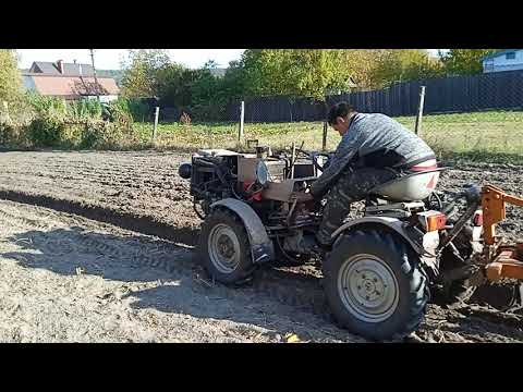 Видео: Tz-4k-14 1.9D с плугом в земле едет на холостых. Осенняя пахота на зяб.Чешским мини трактором легко.