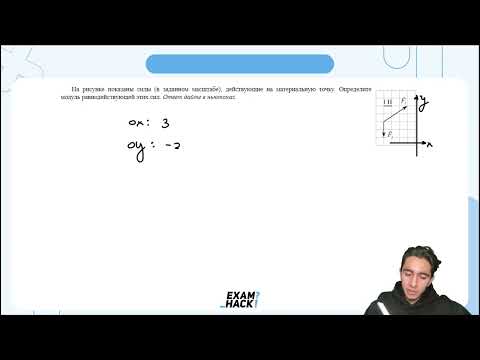 Видео: На рисунке показаны силы, действующие на материальную точку - №22731