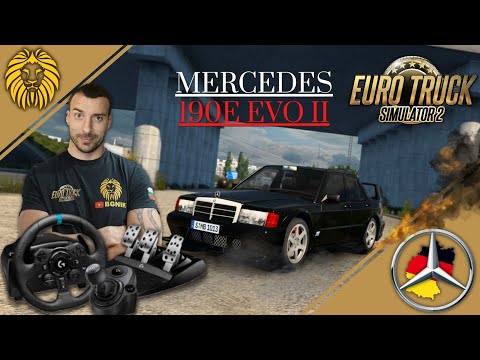 Видео: MERCEDES-BENZ 190E EVO 2 *ПРУЖИНИРАЩ* MOD @BGNIK  - EURO TRUCK SIMULATOR 2