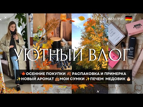 Видео: 🍁ВЛОГ🍁ОСЕННИЕ ПОКУПКИ✨НОВЫЙ АРОМАТ🍂МОИ СУМКИ✨МЕДОВИК
