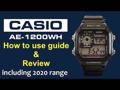 Видео: Руководство по использованию Casio AE-1200WH Casio Royale и обзор