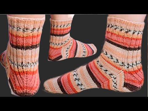 Видео: Носки спицами.Очень простые. С круглой пяткой.#(2025.)