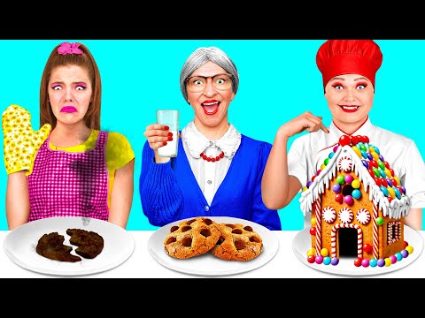 Видео: Кулинарный Челлендж: Я против Бабушки | Фантастические Лайфхаки с Едой от AZaZa Challenge
