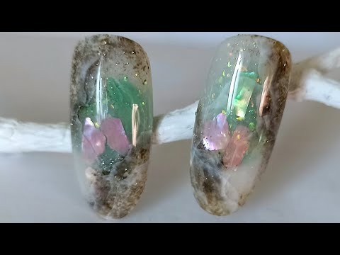 Видео: Nail Art Ideas| ЭФФЕКТ НАТУРАЛЬНОГО КАМНЯ #4 | Пошаговый МК