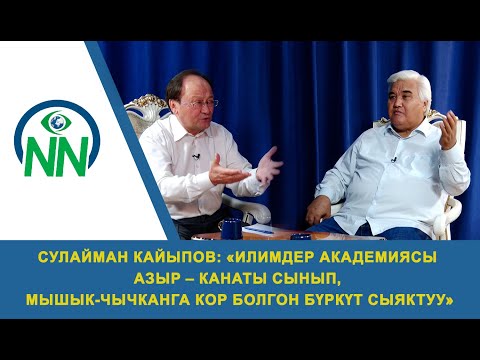 Видео: Сулайман Кайыпов:" Илимдер академиясы азыр – канаты сынып, мышык-чычканга кор болгон бүркүт сыяктуу"