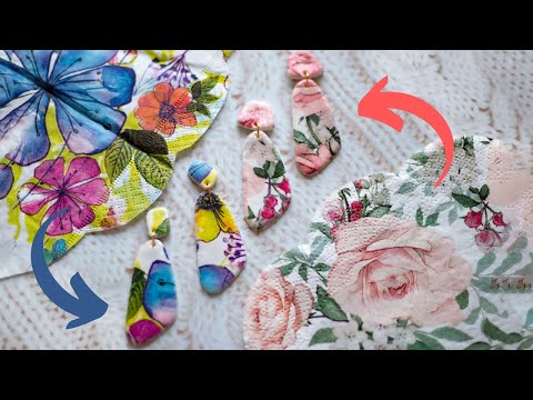 Видео: Техника переноса рисунка на полимерную глину с помощью салфетки