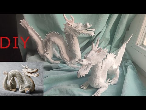 Видео: Как сделать туловище дракона из газеты, фольги и ваты. Ватная игрушка. Дракон, символ 2024 часть 2