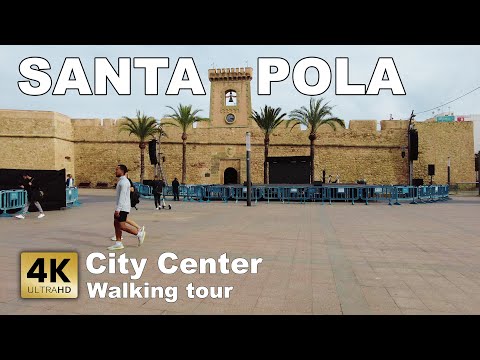Видео: Santa Pola (City Сenter), Spain | Costa Blanca - Walking tour 2023 [4k 60 fps]