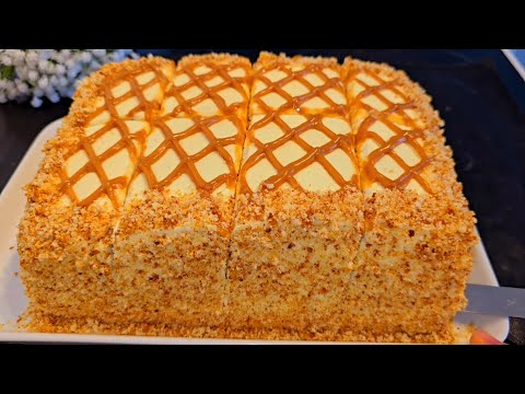 Видео: Торт за 15 минут! На кефире!🥳НЕДОРОГОЙ, самый вкусный торт! Простой рецепт