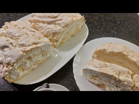 Видео: Меренговый рулет с лимонным курдом!🍋