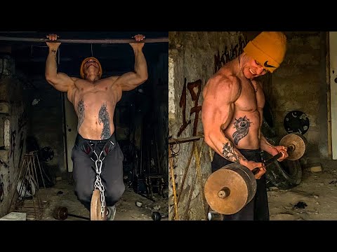 Видео: Качаюсь у гаражі. Гантелі, штанга, підтягування. Без пафосу, тільки тяжка робота!