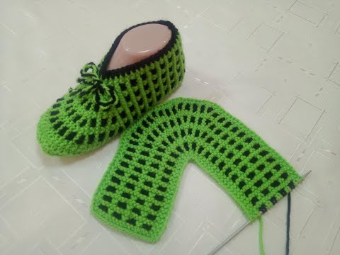 Видео: Плетени Терлици #141 (Knitted Slippers) (Тапочки спицами) (Patik) (Pantufas passo a passo)