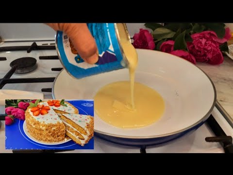Видео: Взяла сгущёнку и сковородки и через 15 минут угощение готово! 😋 ОЧЕНЬ ПРОСТО ✅
