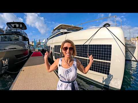 Видео: Совершенно секретно? Что они скрывают? Экскурсия на солнечном катамаране Sunreef 80 Power ECO