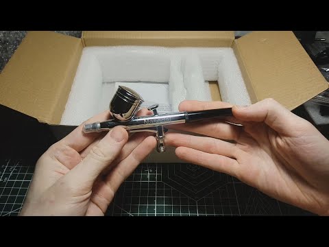 Видео: Распаковка и проверка бюджетного аэрографа для новичка NASEDAL с Aliexpress