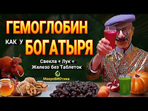 Видео: 🩸 ГЕМОГЛОБИН КАК У БОГАТЫРЯ! | Секрет Свеклы, Лука и Чистой Крови
