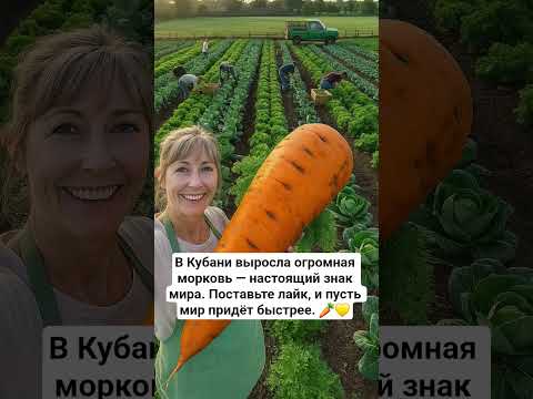 Видео: В Кубани выросла огромная морковь — настоящий знак мира. Поставьте лайк, и пусть мир придёт быстрее
