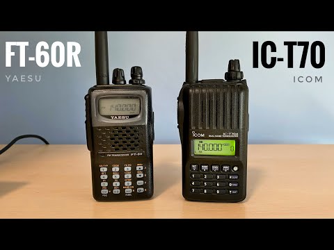 Видео: Два японца. Icom IC-T70 vs Yaesu FT-60R