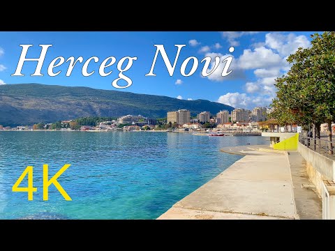 Видео: Герцег-Нови, Черногория 🇲🇪 Ноябрьская прогулка ☀️ 2023 Пешеходная экскурсия в разрешении 4K 60