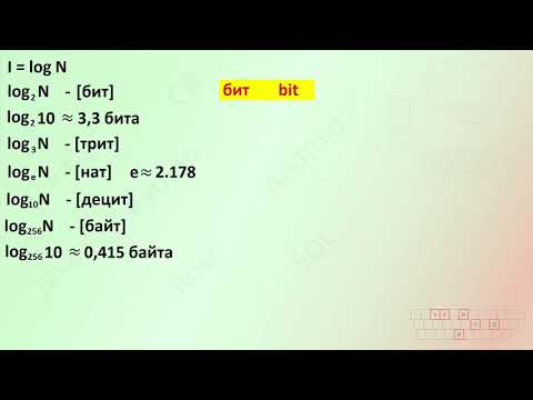 Видео: 01. Что такое информация. Количество информации. [Универсальный программист]