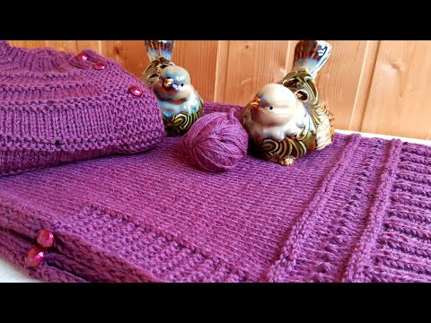 Видео: Сливовый кардиган-платье / Часть 4 / Готовая работа/ #ТатьянаКильмяшкина