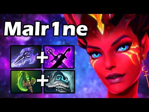 Видео: Малрин на Квопе с новым имба билдом! - Malr1ne Queen of Pain 7.35 DOTA 2