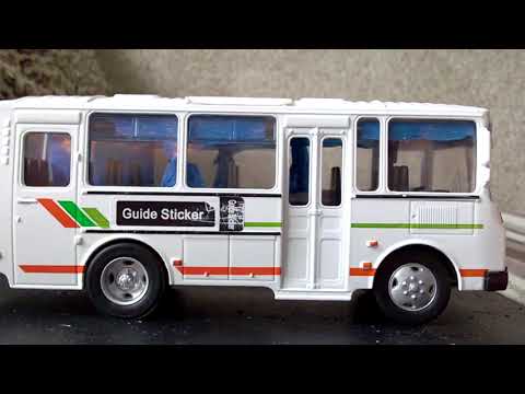 Видео: Обзор масштабной модели автобуса ПАЗ 32053 от производителя Autotime.