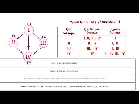 Видео: Адам қан топтарының тұқымқуалау заңдылықтары  Резус фактор. 9-СЫНЫП. БИОЛОГИЯ