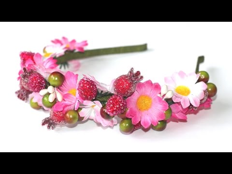 Видео: Ободок с маргаритками. Мастер-класс