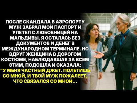 Видео: Муж бросил в аэропорту. Незнакомка сказала: "Садись в мой самолёт". Но когда я узнала, кто она...