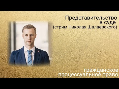 Видео: Представительство в суде (стрим Николая Шалаевского)