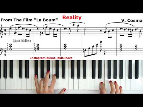 Видео: REALITY from the film La Boum Piano Music Dreams музыка из фильма Бум на пианино Ноты romantic piano